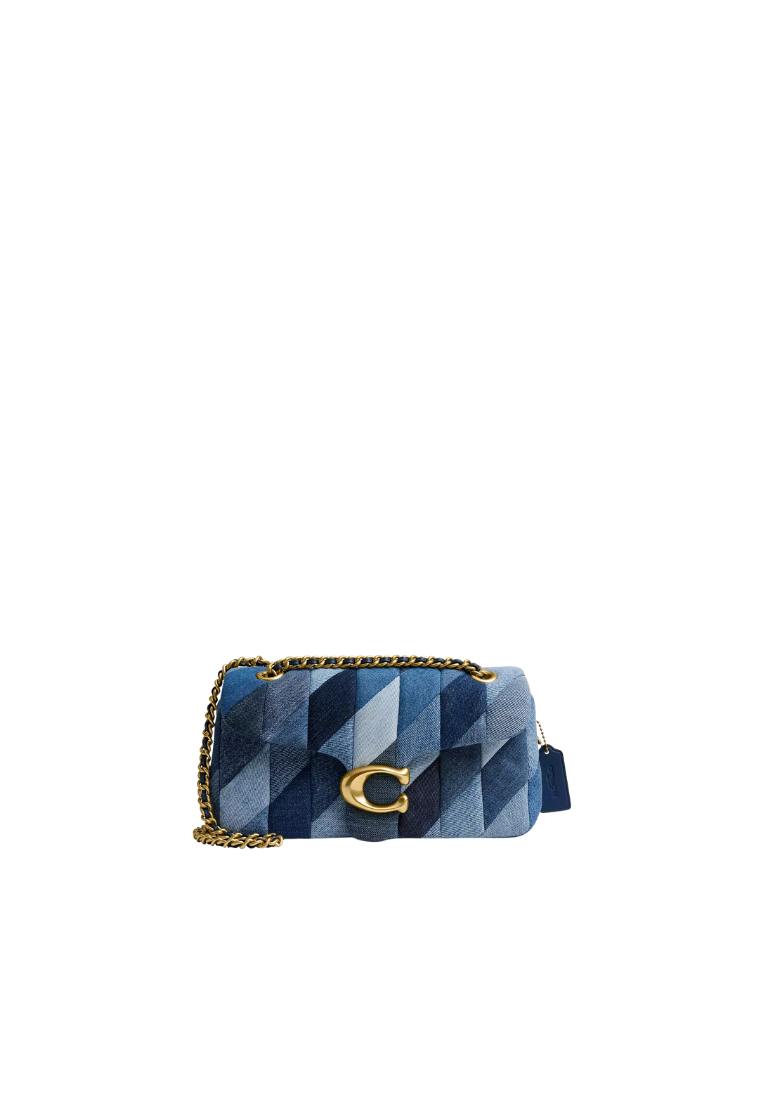 ( PREORDER ) Coach Tabby 26 With Patchwork Quilting Shoulder Bag In Brass Denim CAM91