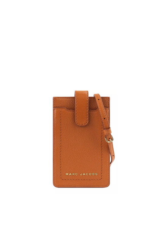 Marc Jacobs Groove Leather Phone Crossbody Bag In Smoked Almond S107L01SP21