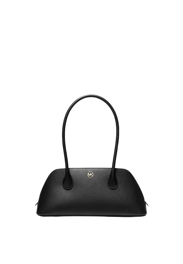 ( PREORDER ) Michael Kors Petra Medium Leather Shoulder Bag In Black 35S6G2PS8L