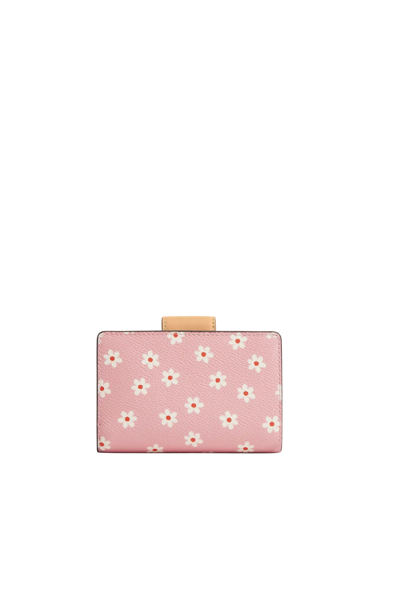 Coach Medium Corner Zip Wallet With Floral Print In Pink Multicolour CFD94