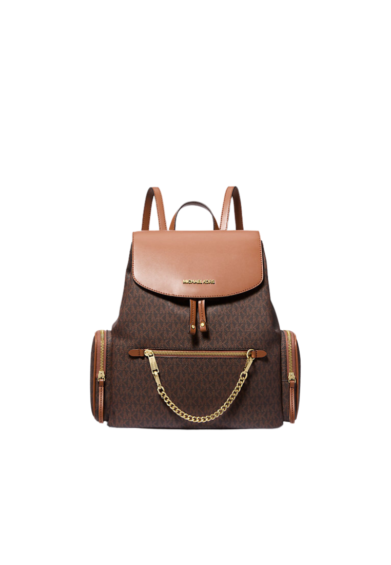 ( PREORDER ) Michael Kors Jet Set Large Logo Backpack In Brown 35T1GTTB3B