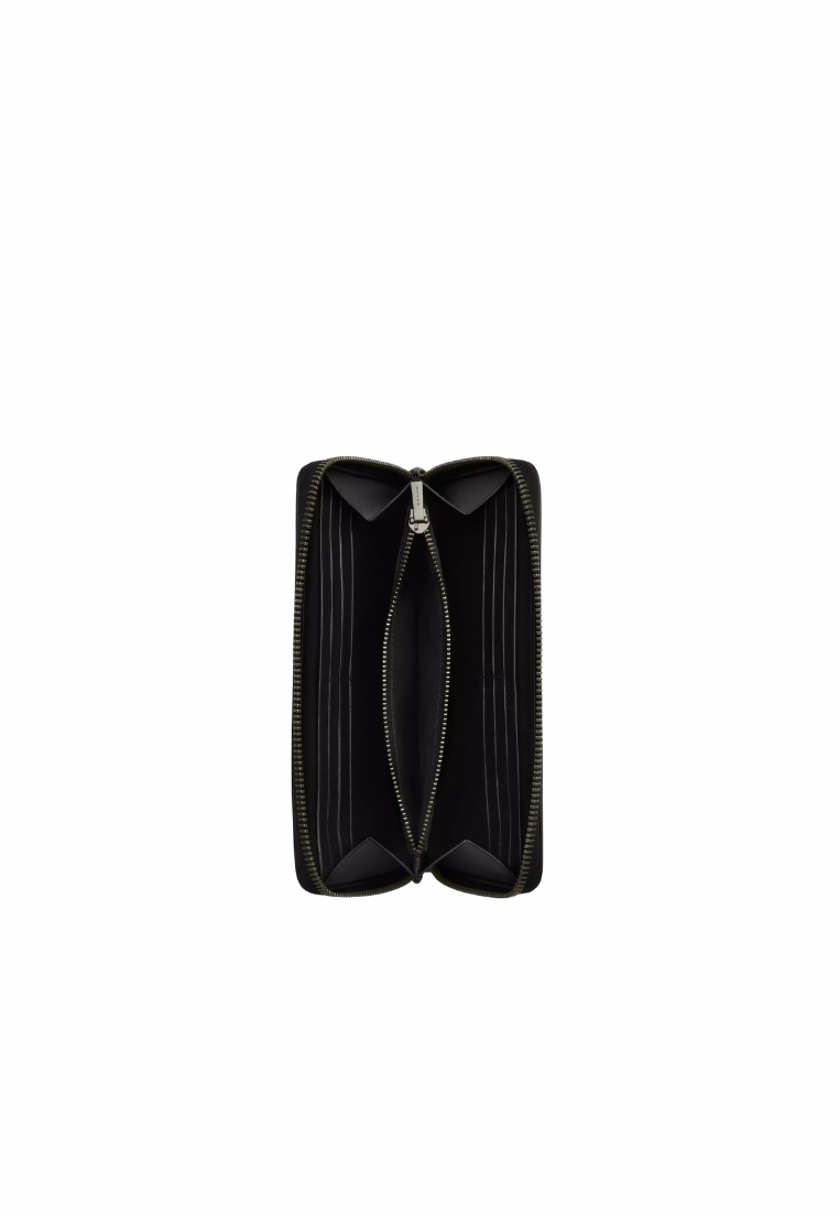 ( PREORDER ) Coach Accordion Wallet In Signature Canvas Wallet In Black Signature CY405