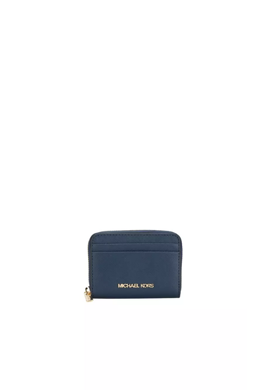 Michael Kors Jet Set Travel Medium Zip Card Case In Navy 35H8GTVZ1L