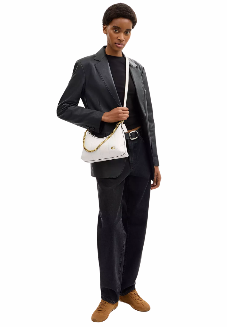 ( PREORDER ) Coach Juliet 25 With Quilting Shoulder Bag In Brass Chalk CEM90