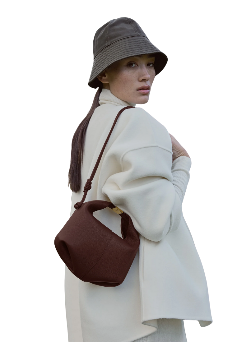 ( PREORDER ) Polene Beri Crossbody Bag In Textured Sandalwood