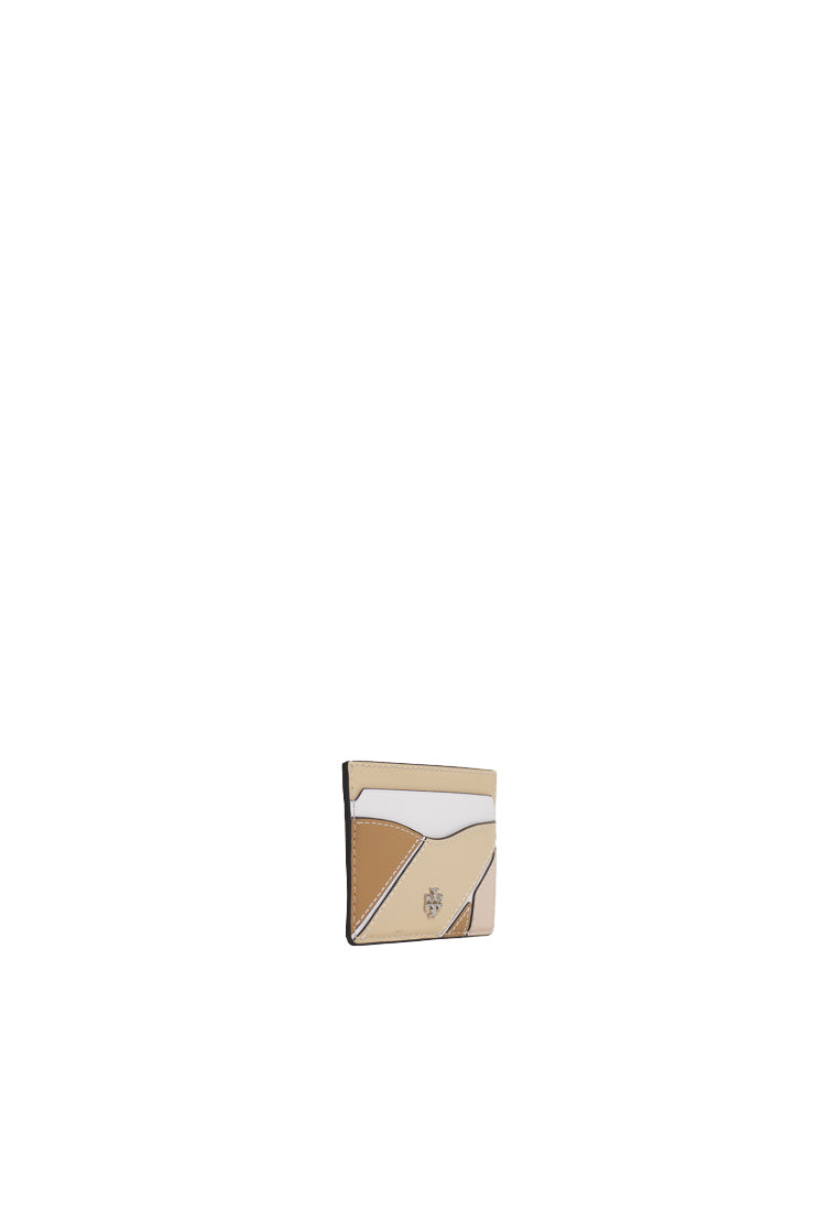 Tory Burch Emerson Colorblock Slim Card Case In Soft Serve/Optic White/Shortbread 168320