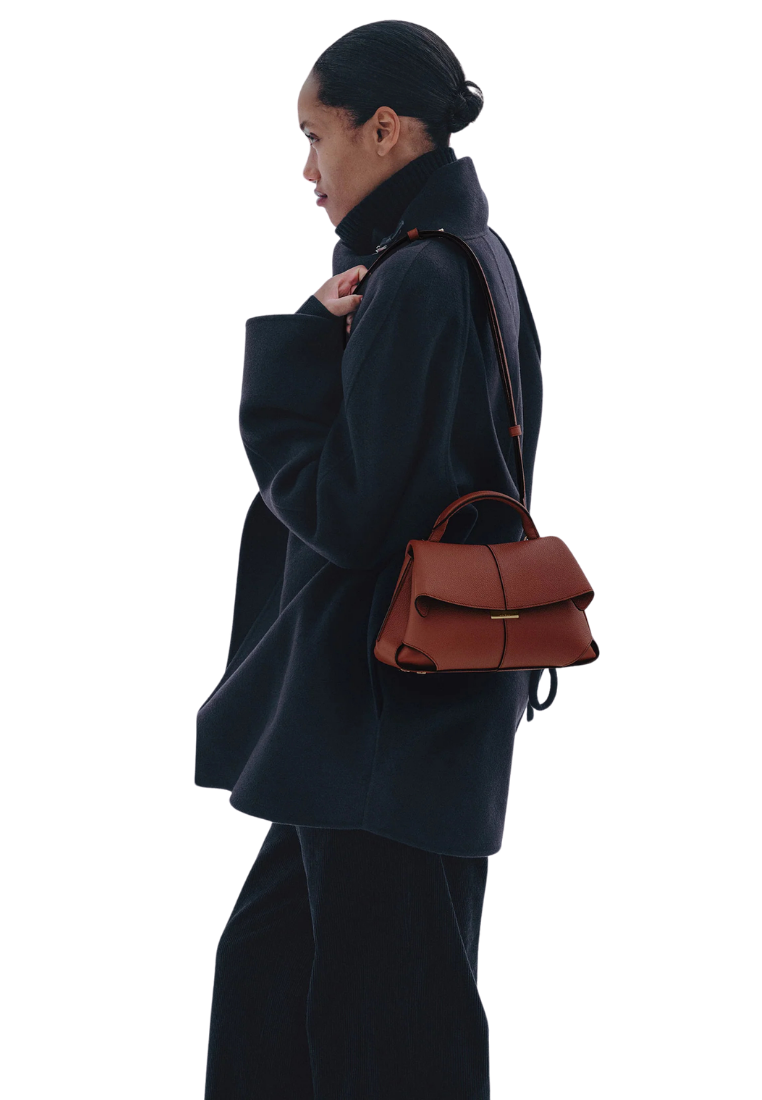 ( PREORDER ) Polene Mokki Mini Crossbody Bag In Textured Red Clay