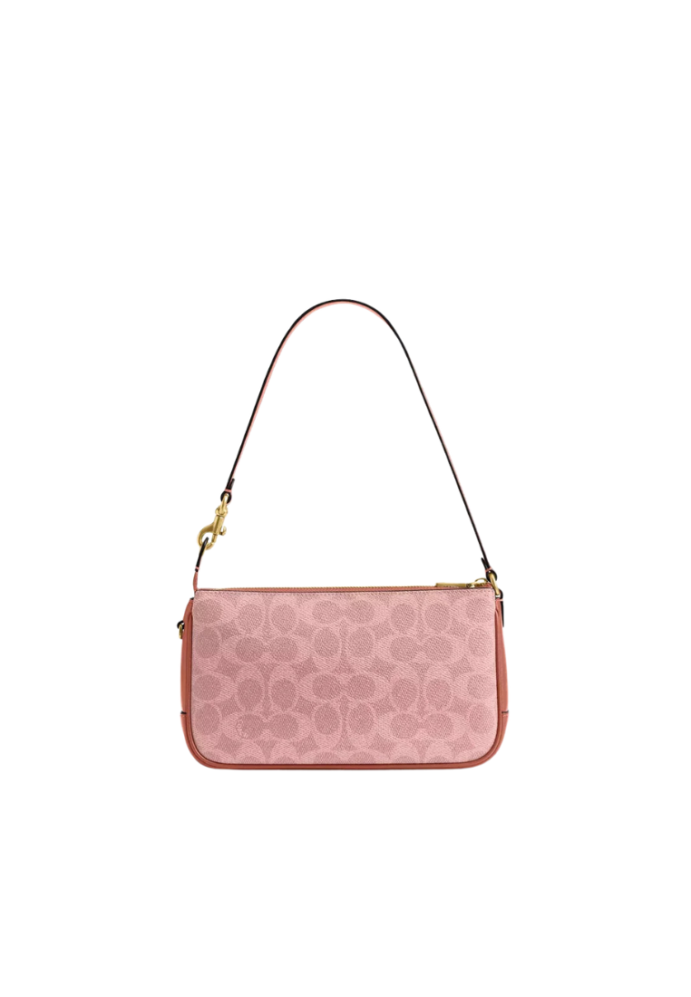 Coach Plaza Bag 22 Shoulder Bag In Signature Canvas In Melon Pink CCC42