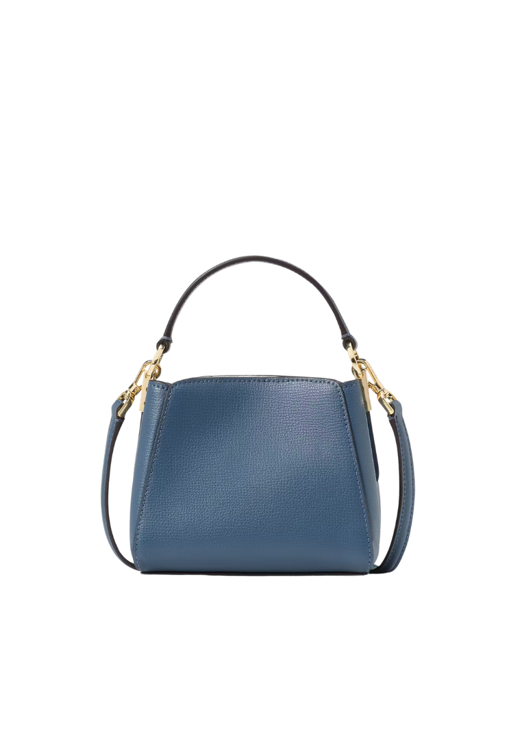 Kate Spade Phoebe Floral Applique Mini Top Handle In Blue Stone KK139