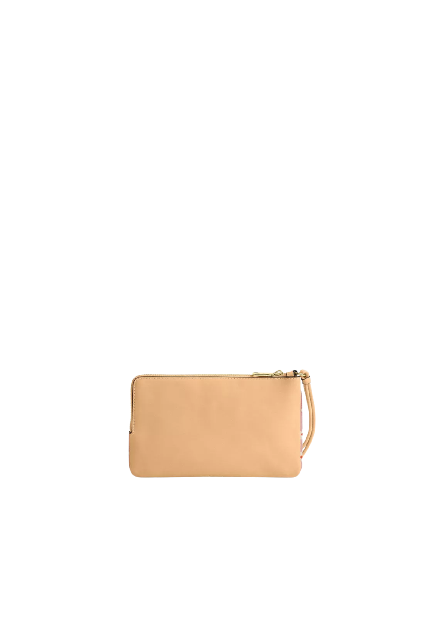 Coach Double Zip Wristlet With Floral Print In Pink Multicolor CEY48
