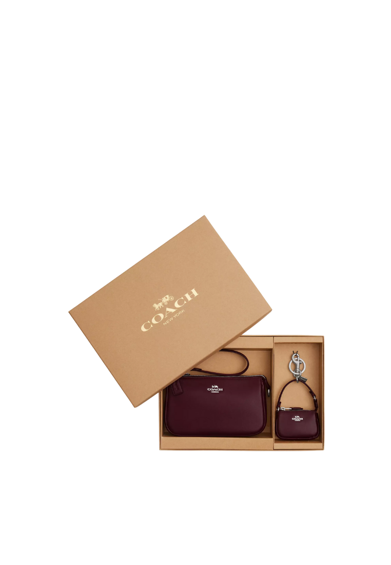 ( PREORDER ) Coach Boxed Nolita 19 And Nolita Charm Set Shoulder Bag In Silver CCK95