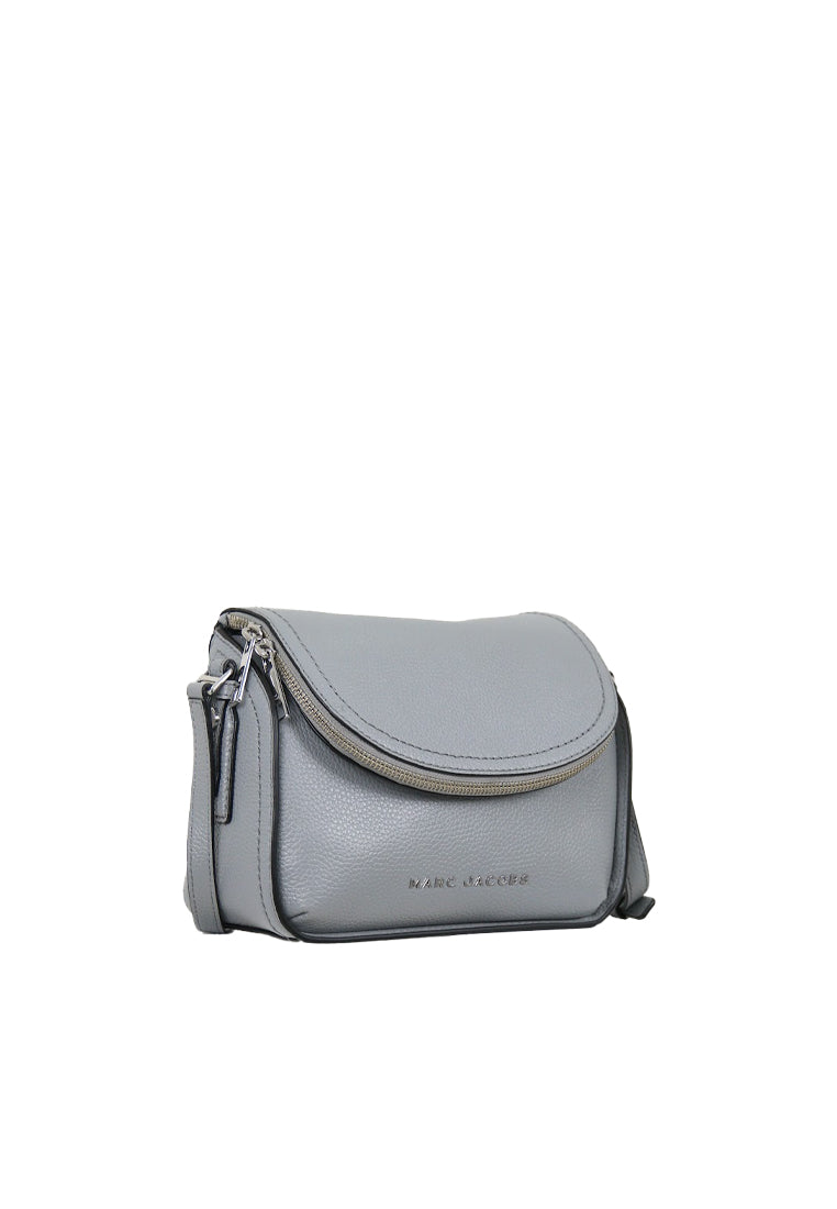 ( AS IS ) Marc Jacobs The Groove M0016932 Leather Mini Messenger Bag In Rock Grey