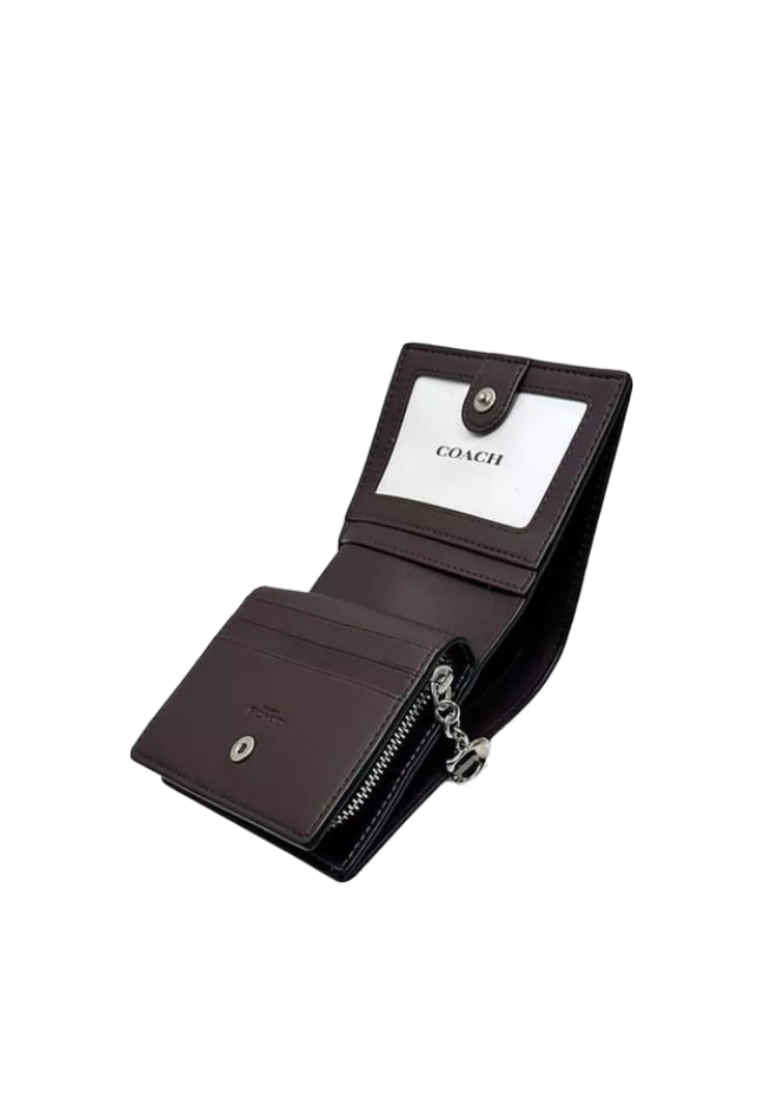 Coach Snap Wallet In Signature Canvas In Denim Midnight Navy C3309