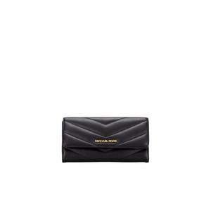 Michael Kors Jet Set Travel Soft Quilted Leather Large Trifold Wallet In Black 35R4GTVF9V