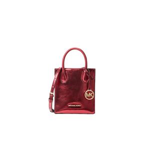 Michael Kors Mercer Extra Small Crossbody Bag Patent In Crimson 35H3GM9C0M