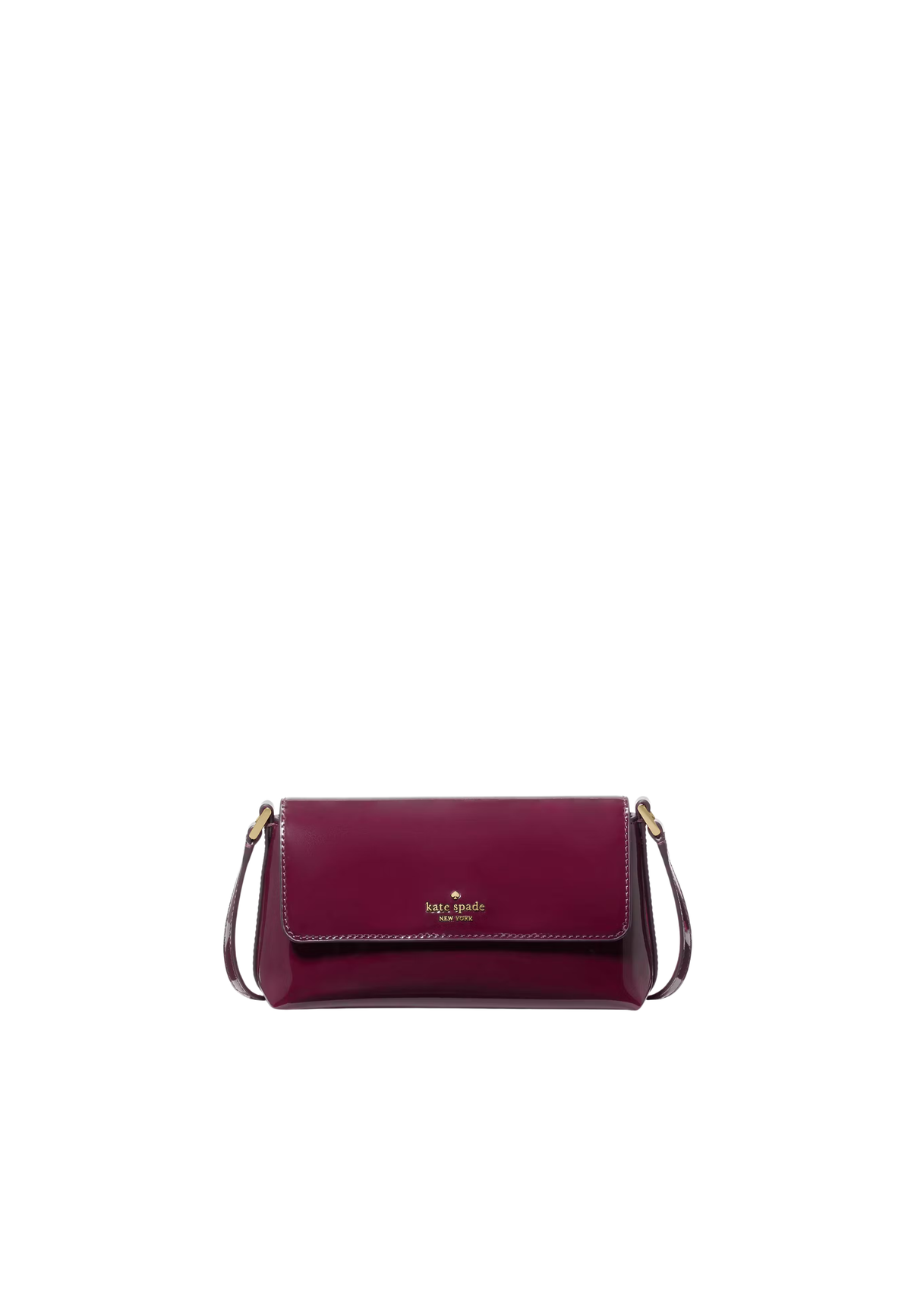 Kate Spade Gwen Textured Patent Crossbody Bag In Deep Cherry KP151