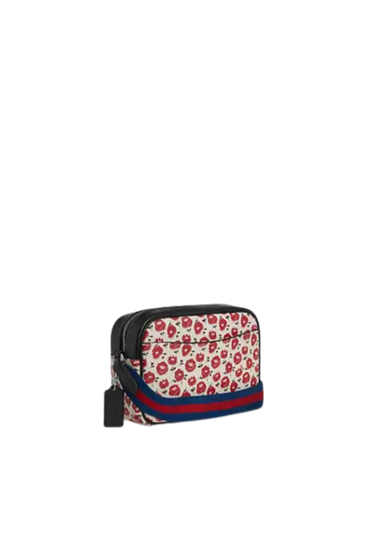 ( PREORDER ) Coach Jamie With Floral Print Camera Bag In Silver Chalk Black Multi CBM21