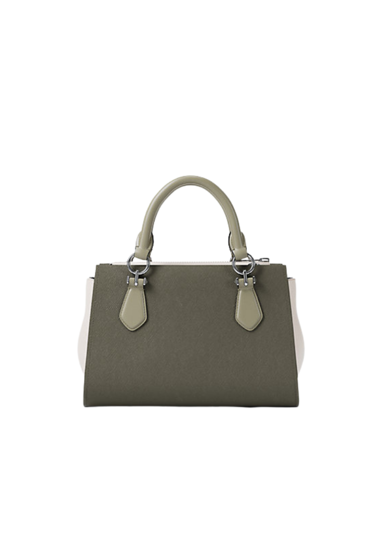 ( PREORDER ) Michael Kors Marilyn Small Color-Block Saffiano Leather Messenger Bag In Olive Combo 35F5S6AM1T