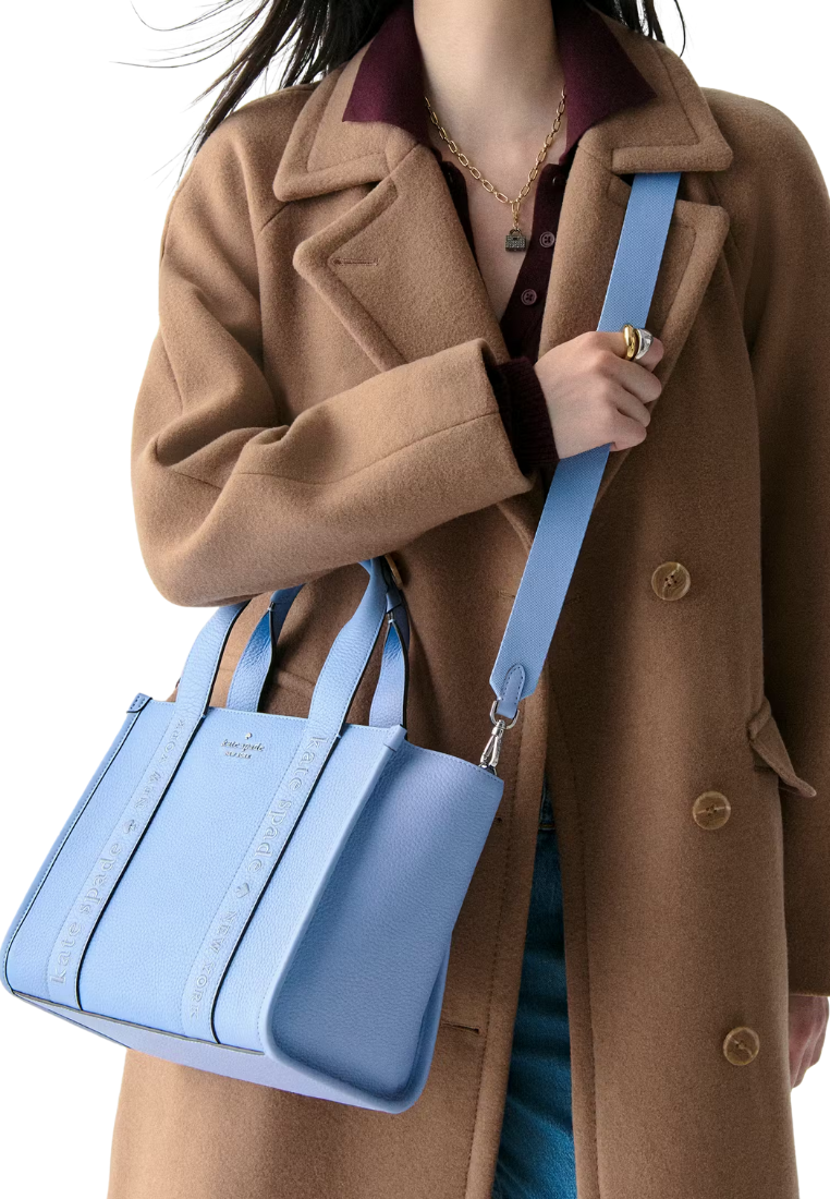 ( PREORDER ) Kate Spade Kip Leather Small Tote Bag In Periwinkle Sky KL935