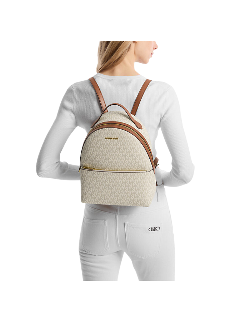 ( PREORDER ) Michael Kors Sheila Medium Logo Backpack In Vanilla 35F3G6HB6B