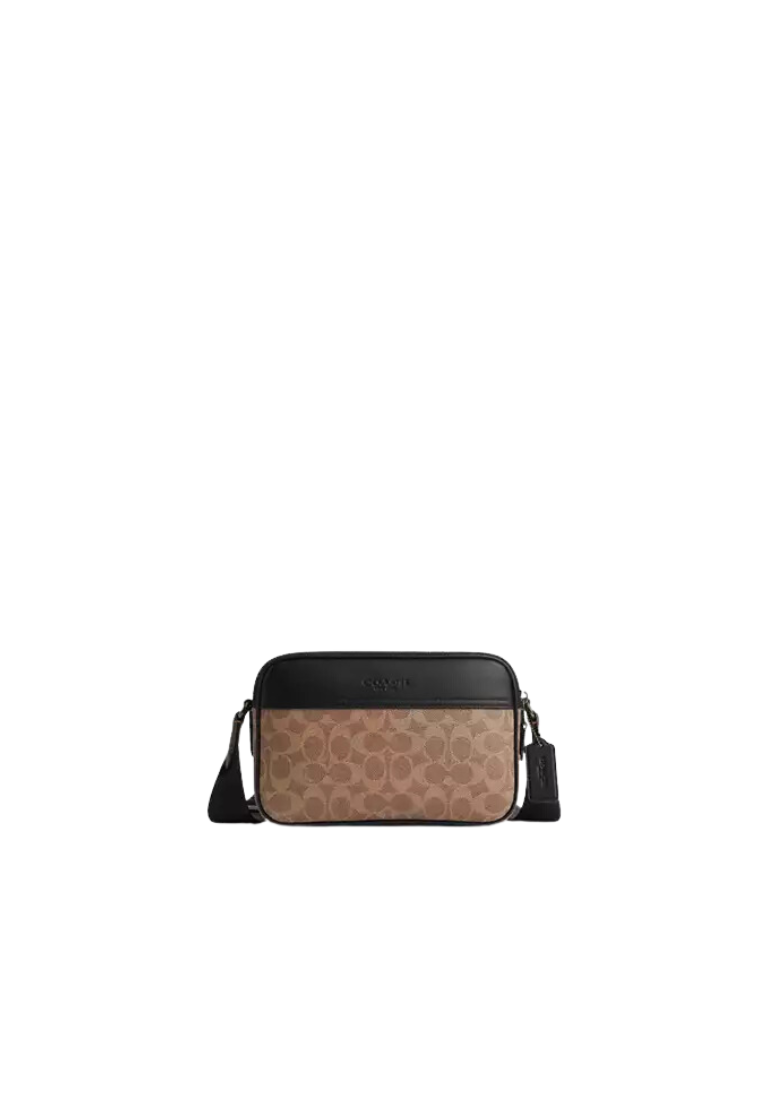 ( PREORDER ) Coach Graham Crossbody Bag Crossbody Bag In Tan Black CV921