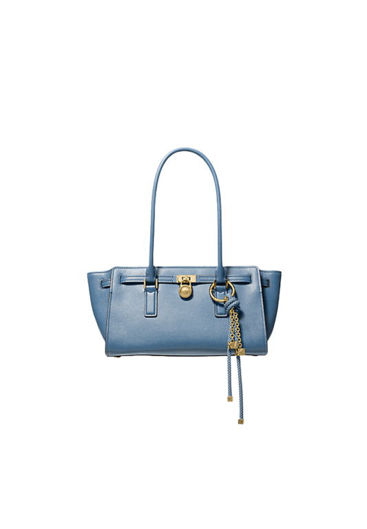 ( PREORDER ) Michael Kors Hamilton Moderne Small Leather Satchel Bag In French Blue 30F5GNXT0L