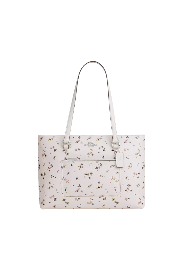 ( PREORDER ) Coach Station With Star Print Tote Bag In Silver CCE99