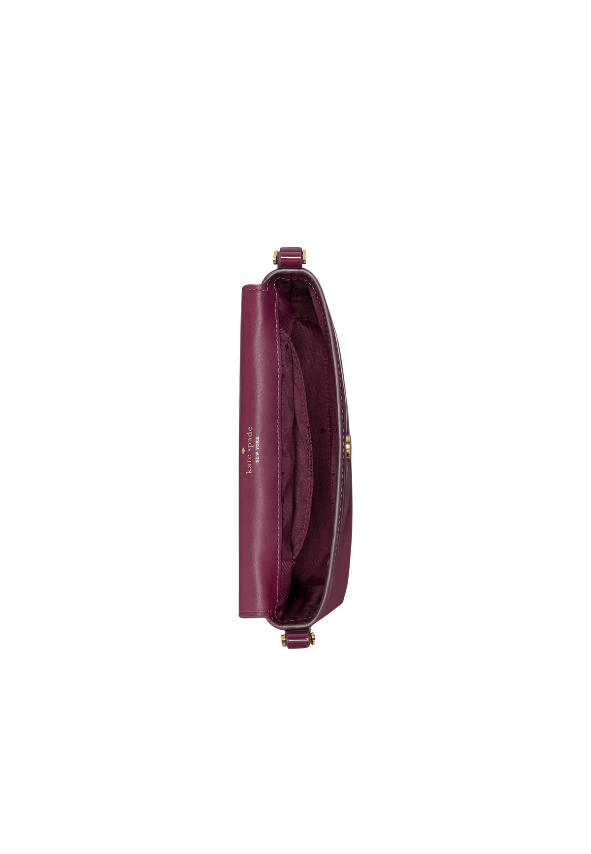 Kate Spade Gwen Textured Patent Crossbody Bag In Deep Cherry KP151