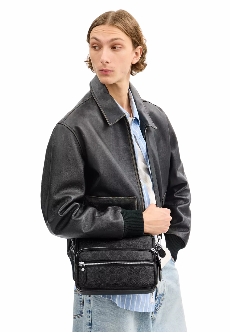 ( PREORDER ) Coach Dakota In Signature Canvas Crossbody Bag In Black Signature CDS85