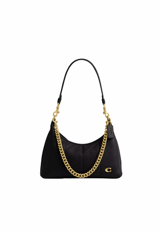 ( PREORDER ) Coach Juliet 25 With Quilting Shoulder Bag In Brass Black CDZ65