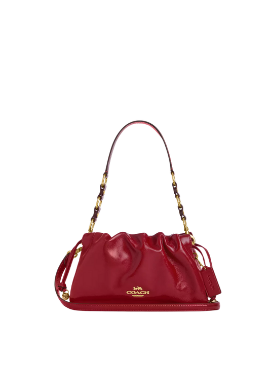 ( PREORDER ) Coach Faye Shoulder Bag In Dark Cardinal CCE39
