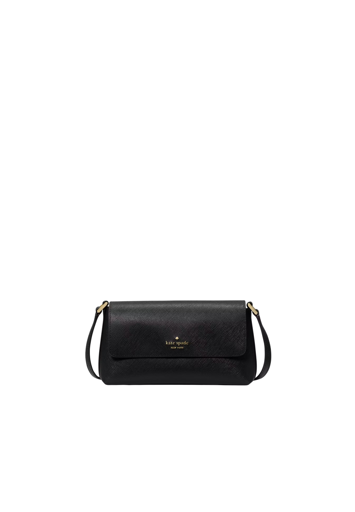 Kate Spade Gwen Textured Patent Crossbody Bag In Black KP150