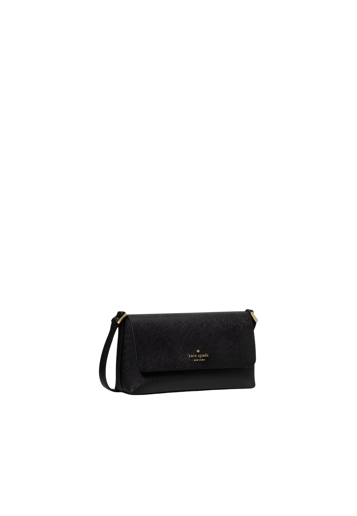 Kate Spade Gwen Textured Patent Crossbody Bag In Black KP150