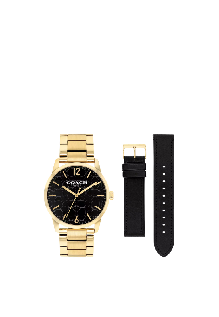 ( PREORDER ) Coach Keane Watch Gift Set In Gold Black CCT19