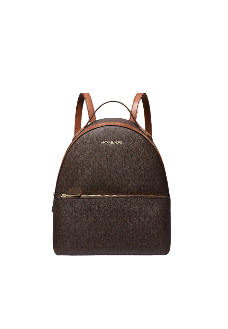 ( PREORDER ) Michael Kors Sheila Medium Logo Backpack In Brown 35F3G6HB6B