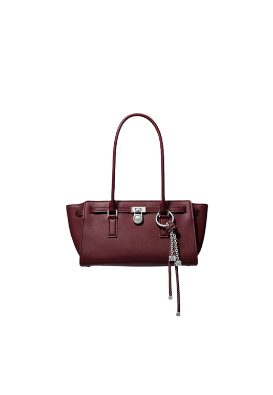 ( PREORDER ) Michael Kors Hamilton Moderne Small Leather Satchel Bag In Oxblood 30F5SNXT0L