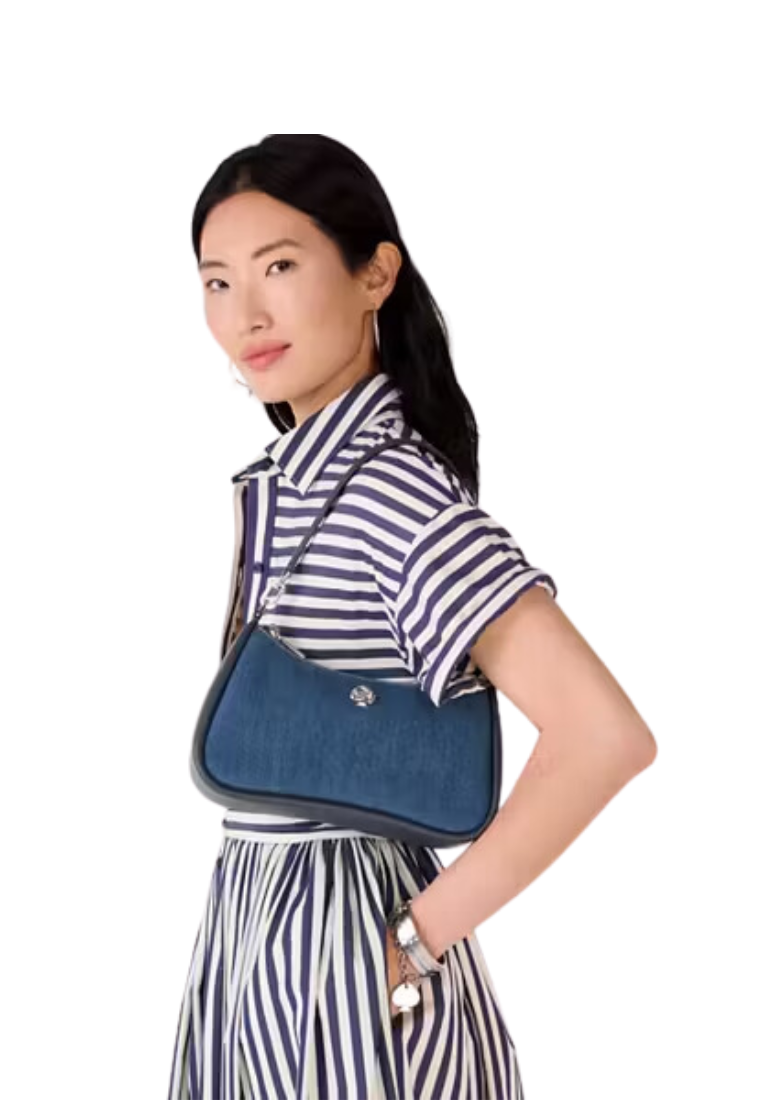 ( PREORDER ) Kate Spade Kayla Denim Shoulder bag In Blue Multicolor KK080