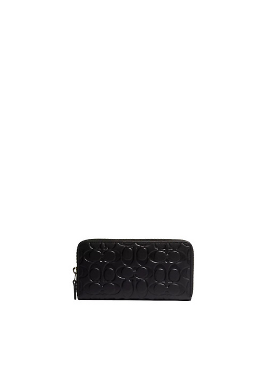 Coach Accordion CE551 Wallet In Signature Leather In Black