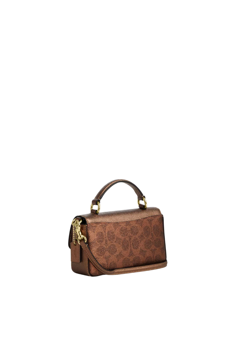 ( PREORDER ) Coach Mini Josie In Signature Canvas Top Handle In Brown Copper CCK68