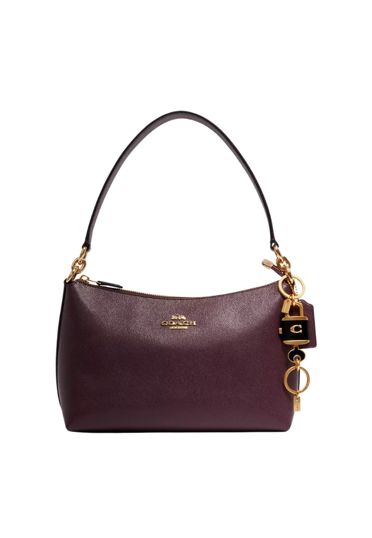( PREORDER ) Coach Lock and Key Bag Key Ring Charm In Gold Black C1679