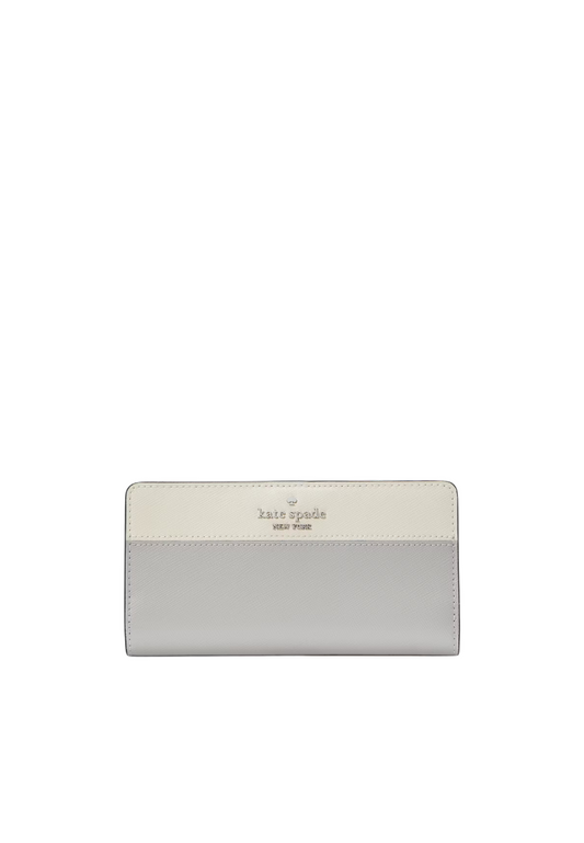 Kate Spade Madison Slim Billfold Wallet In Platinum Grey KI367