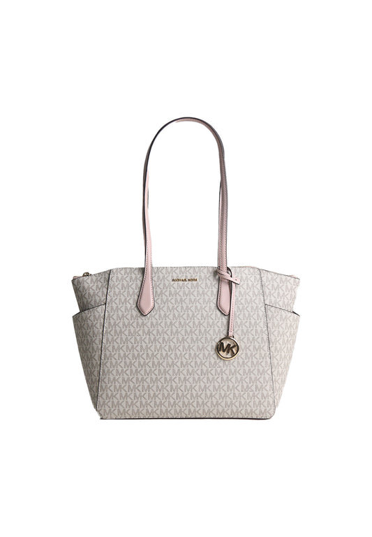 Michael Kors Marilyn Medium Tote Bag Signature Logo In Powder Blush Multi 35F5G6AT2B