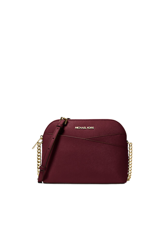 ( PREORDER ) Michael Kors Jet Set Travel Medium Dome Crossbody Bag In Oxblood 35F1GTVC6T