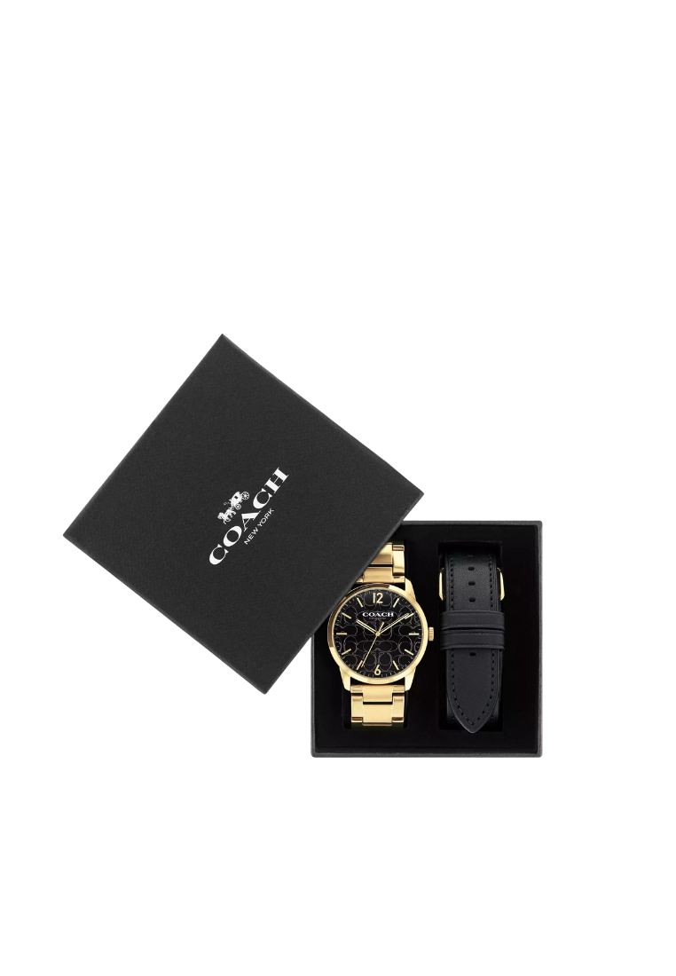 ( PREORDER ) Coach Keane Watch Gift Set In Gold Black CCT19