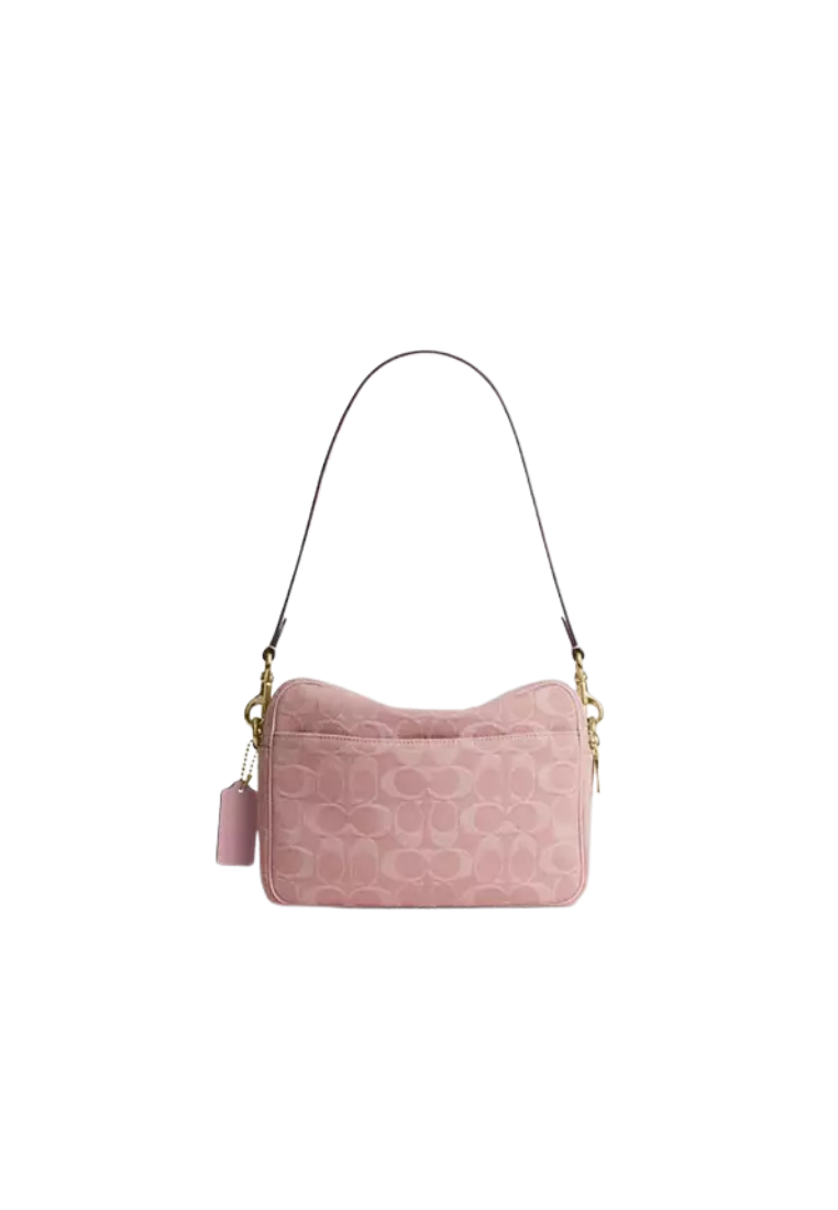 Coach Carey Crossbody Bag In Signature Denim In Light Pink CER69