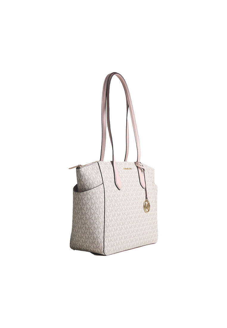 Michael Kors Marilyn Medium Tote Bag Signature Logo In Powder Blush Multi 35F5G6AT2B