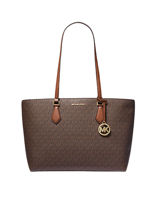 ( PREORDER ) Michael Kors Sheila Large Signature Logo Tote Bag In Brown 35S4G6HT9B
