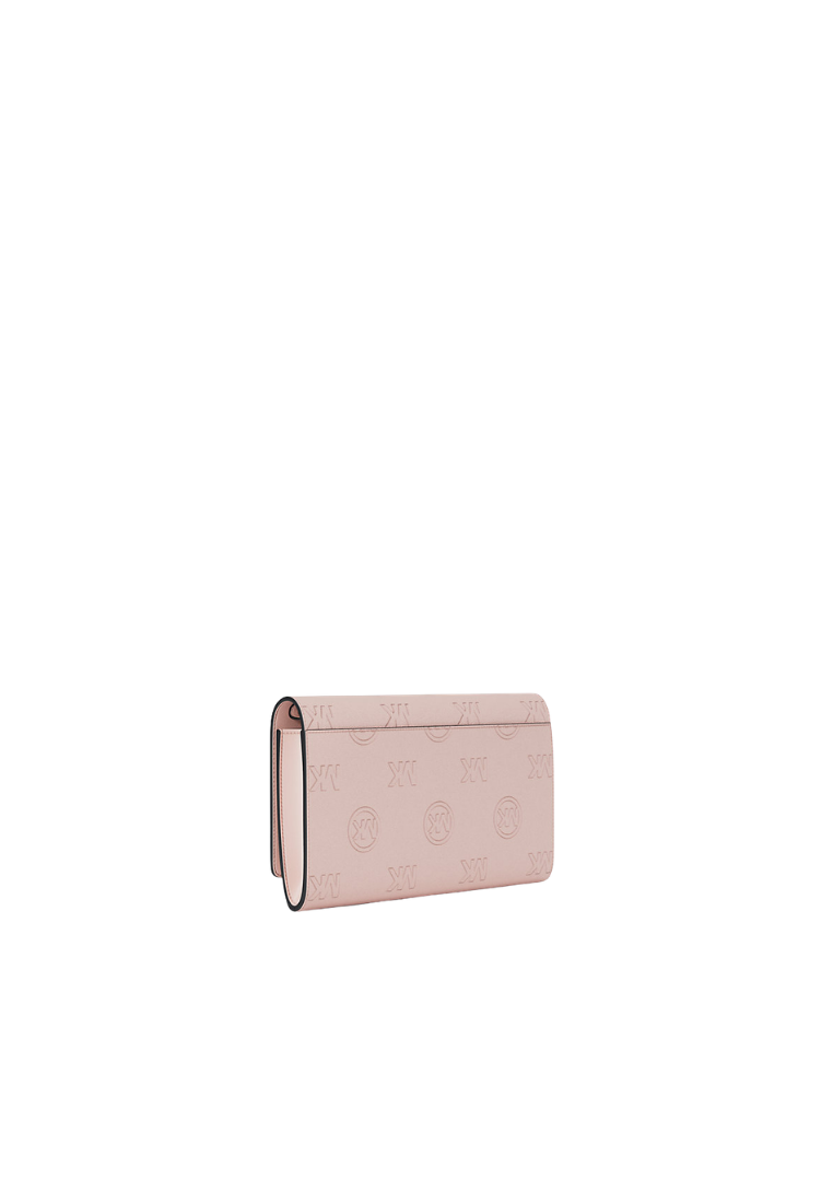 Michael Kors Carson Large Logo Debossed Wallet In Powder Blush 35R6G2ZC7V