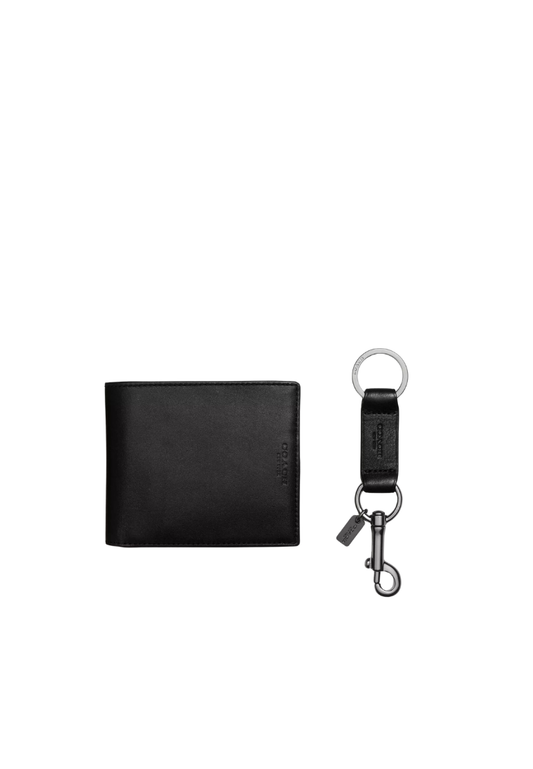 ( PREORDER ) Coach Boxed 3 In 1 Gift Set Wallet In Black CS433