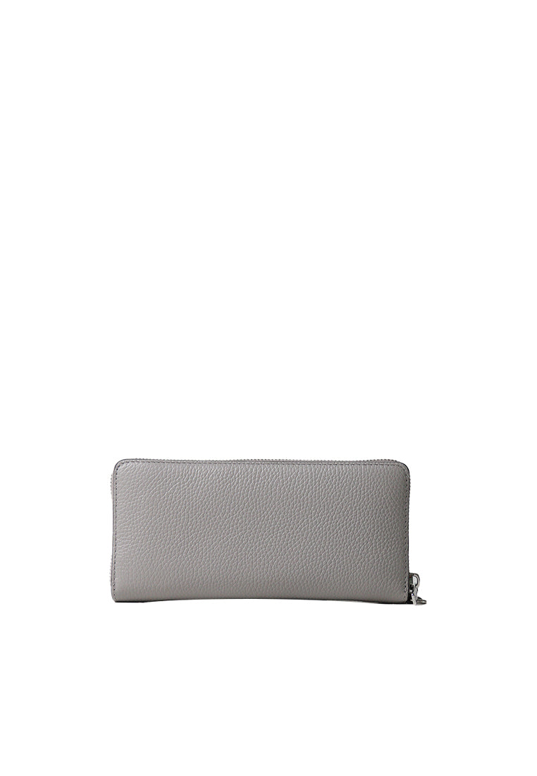 Michael Kors Large Continental Wallet Grained Leather In Pearl Grey 35F7STVE7L